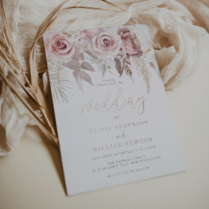 Modern Divine Rose Gold Blush Wedding Real