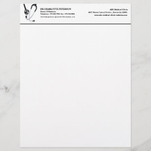   Modern Doctor & Hospital Stethoscope  Letterhead
