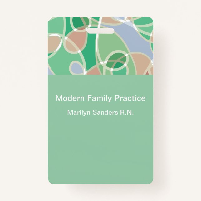 Modern Doctor Office Employee ID Badge (Front)