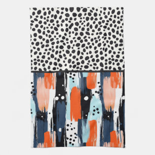 Modern Dog Abstract Pattern Kitchen Towel