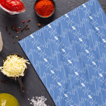 Modern Dog Head Line Drawing Blue White