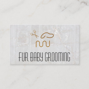 Modern Dog Logo   Scissors Business Card