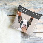 Modern Dog Photo | Dog Quote  Outdoor Pillow<br><div class="desc">Modern Dog Photo | Dog Quote</div>