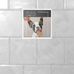 Modern Dog Photo | Dog Quote Tile<br><div class="desc">Modern Dog Photo | Dog Quote</div>