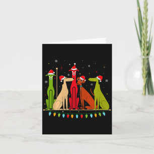 Modern Dogs 60s 70s 80s Style Funny Dogs Christmas Card