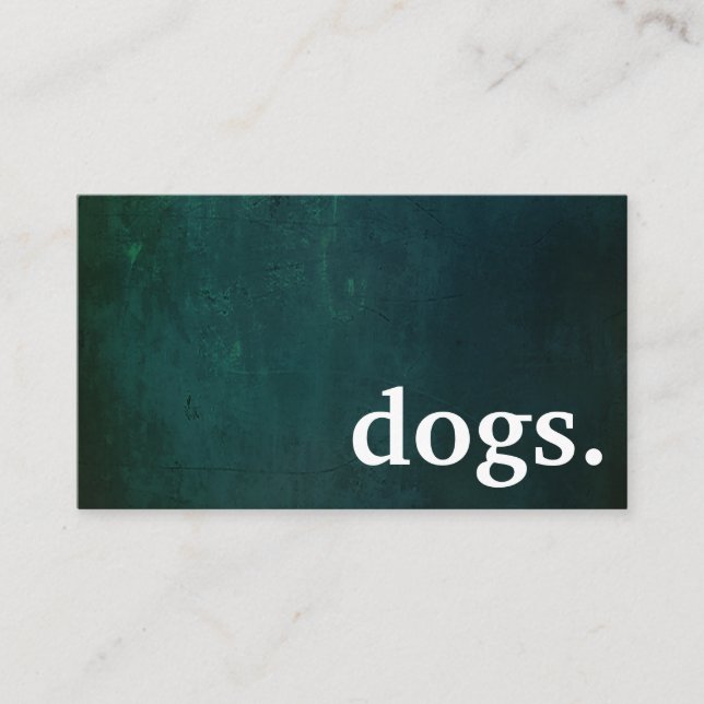 Modern dogs. loyalty punch card (Front)