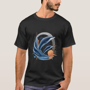 Modern Dolphin Wave – Futuristic Ocean Art   Colou T-Shirt