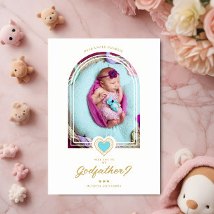 Modern Dome Blue Heart Golden Effect Godfather