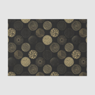 Modern doodle circles pattern tissue paper