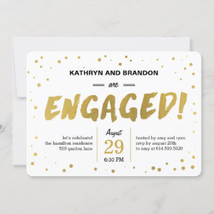Modern Dots Engagement Party or Shower Invitations