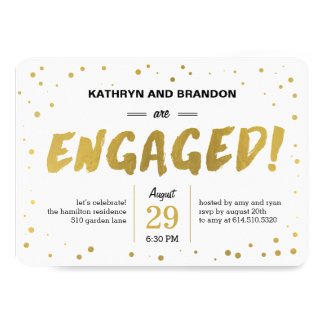 Modern Dots Engagement Party or Shower Invitations