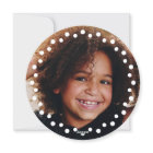 Modern Dots Frame Green Ornament 2 Photo