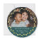 Modern Dots Frame Ornament Gold Teal 2 Photo