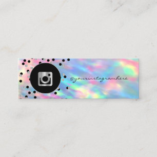 Modern Dots,Holographic OpaI Instagram Mini Business Card