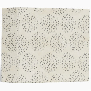 Modern Dots Ivory & Black Tiny Dot Print Binder