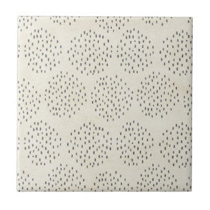 Modern Dots Ivory & Black Tiny Dot Print Tile