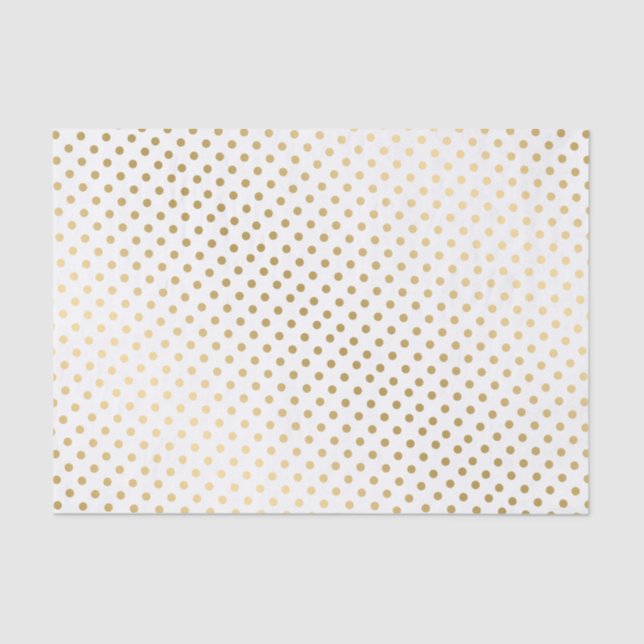 Modern Dots Pattern On White Background Tissue Paper (Front)
