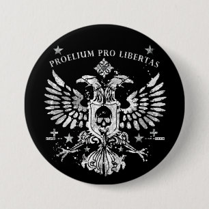 Modern Double Head Eagle 3 Inch Round Button