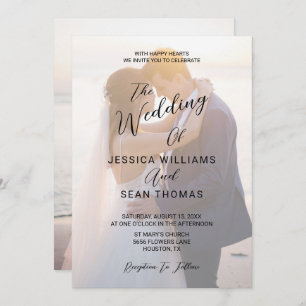 Modern Double Photo Wedding  Invitation