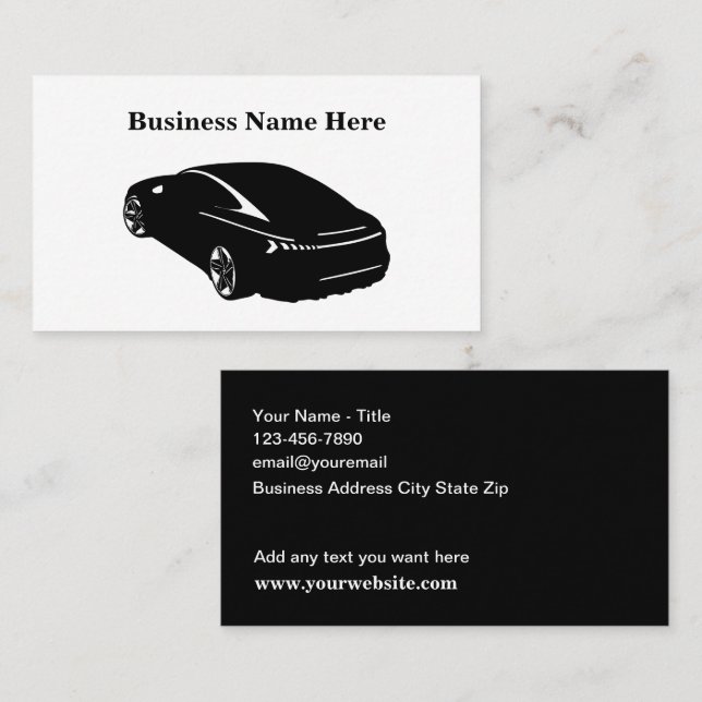 Modern Double Side Automotive Business Card Design (Front/Back)