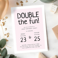 Modern 'Double the Fun' Joint Birthday Party