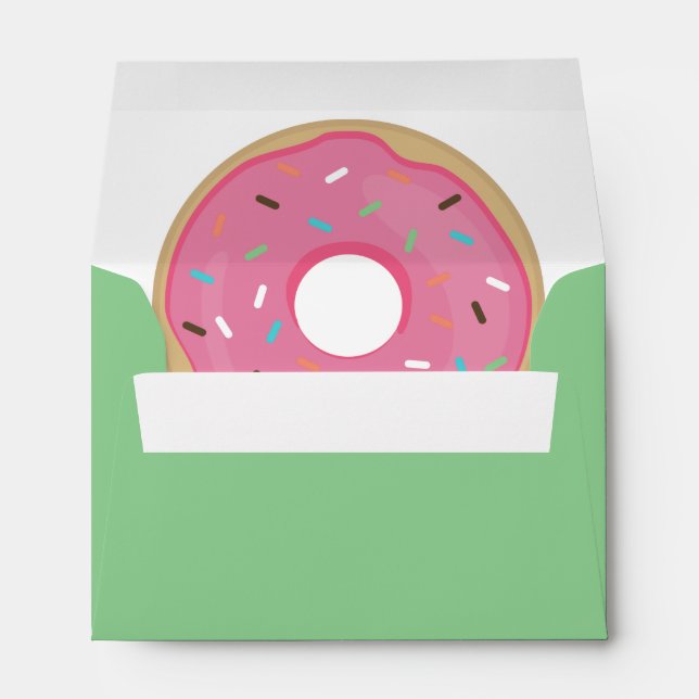 Modern Doughnut Baby Shower Envelopes (Back (Bottom))