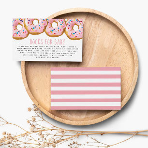 Modern Doughnut Baby Shower Sprinkle Books For Bab Enclosure Card