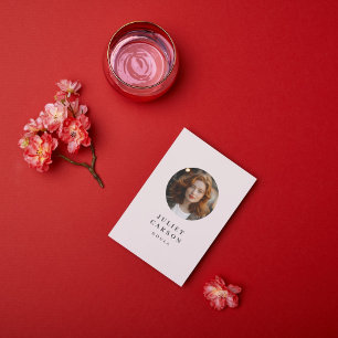 Modern Doula Midwife Photo Business Card