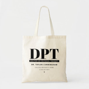 Modern DPT Doctor of Physical Therapy Graduation Tote Bag
