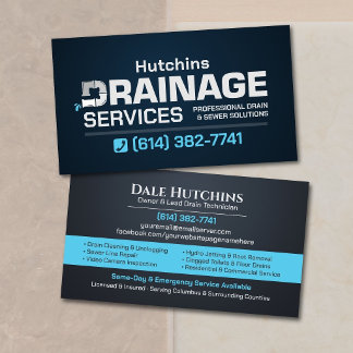 Modern Drain Cleaning & Sewer Services Business Card