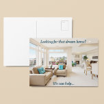 Modern Dream Home Real Estate Marketing Realtor Postcard<br><div class="desc">Looking for that dream home? We can help. These clean,  modern house interiors can really draw a real estate customer in when they are looking for a realtor. Add your real estate agency information on the back of these marketing mailers. Become your town's most successful real estate agent!</div>