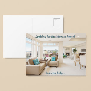 Modern Dream Home Real Estate Marketing Realtor Postcard
