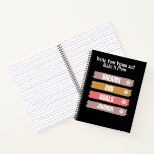 Modern Dreams and Goals Write Your Vision Down Notebook