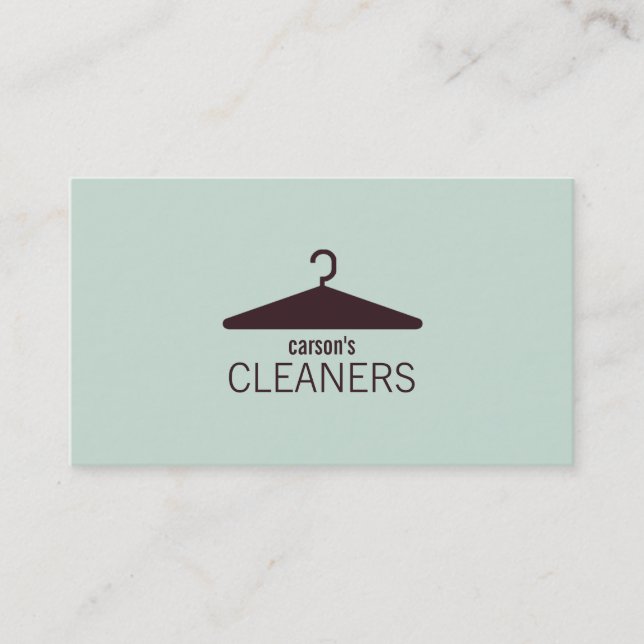 Modern Dry Cleaning Business Card (Front)