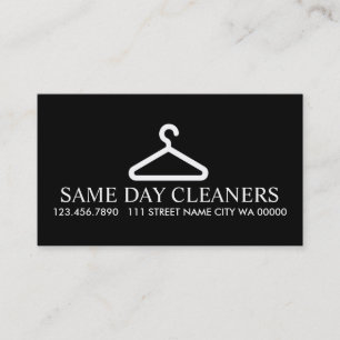 Modern Dry Cleaning Cleaners Business Card