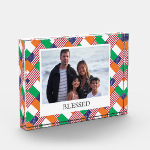 Modern DUAL IRISH AMERICAN Photo Block
