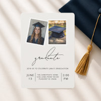 Modern Dual Photo Graduation | Elegant