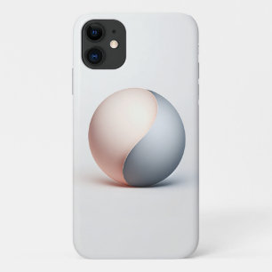 Modern Dual-Tone Minimalist Sphere Art - Sleek Sil iPhone 11 Case