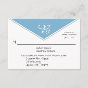 Modern Dusk Blue Glacier Grey RSVP Card