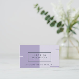 Modern Dusky Mauve and Grey Two Tone Business Card