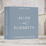 Modern Dusty Blue Customized Bride and Groom Binder<br><div class="desc">If you're looking for a way to preserve all of your wedding memories in one place, then a personalized dusty blue wedding album is the perfect solution! This album can be customized with the names of both bride and groom, as well as any other important details about your wedding. Not...</div>