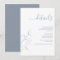Modern Dusty Blue Script Wedding Details Enclosure
