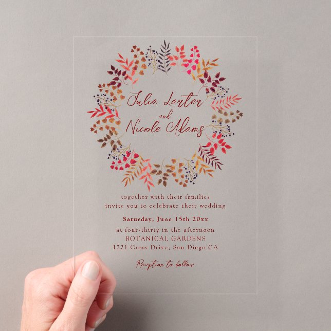 Modern Dusty Blue Sea Shell Beach Ocean Wedding Acrylic Invitations (Insitu (Handheld))