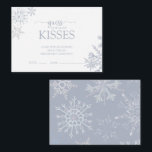 Modern Dusty Blue Snowflake Shower How Many Kisses Enclosure Card<br><div class="desc">Are you looking for a fun and unique way to celebrate your upcoming bridal shower? Look no further than our Modern Dusty Blue Snowflake Shower How Many Kisses Enclosure Card! This "guess how many kisses" game card is not only a great icebreaker, but it also adds a touch of elegance...</div>