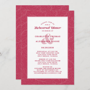 Modern Dusty Blue White Wedding Rehearsal Dinner I Invitation