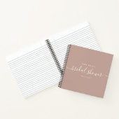 Modern Dusty Blush Chic Script Bridal Shower Guest Notebook (Inside)