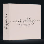 Modern Dusty Blush Pink Calligraphy Wedding Album Binder<br><div class="desc">This modern calligraphy 3 ring binder is perfect for a simple yet beautiful wedding album or wedding planner. The neutral design features your names and wedding date in minimalist typography alongside romantic and whimsical script. This is the blush pink and white version.</div>
