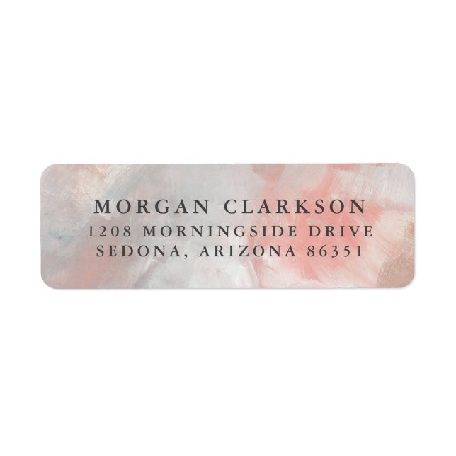 Modern Dusty Coral Abstract Brushstrokes (Front)