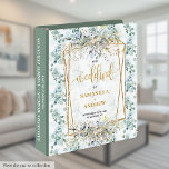 Modern Dusty Green Gold Foliage Wedding Memory  Binder<br><div class="desc">✅ For matching items search #196W in my collections ✅ Preserve your wedding memories beautifully with our elegant eucalyptus wedding memory album and ring binder collection. Designed with watercolor greenery foliage in dusty green, dusty blue, pastel green, and soft pastel colours, each binder is accented with a delicate gold frame...</div>