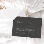 Modern Dusty Grey Wedding Details Enclosure Card<br><div class="desc">Design features an handwritten font and modern minimalist design. Designed to coordinate with for the «SERENA» Wedding Invitation Collection. To change details, click «Personalize». To move the text or change the size, font, or colour, click «Click to customize further» It. View the collection link on this page to see all...</div>